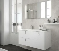 Conjunto Mueble Suspendido 2 Cajones + 1 Puerta Derecha – Uniiq D/Blanco Mate – Salgar