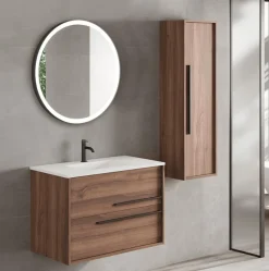 Conjunto Mueble Suspendido 2 Cajones + Lavabo Ceramico Flat – Aqua – Visobath