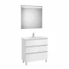 Conjunto Pack Mueble Base Compacto De Tres Cajones, Lavabo Y Espejo LED – The Gap – Roca