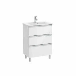 Conjunto Unik Mueble Base Compacto De Tres Cajones Y Lavabo – The Gap – Roca
