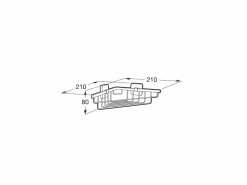 Contenedor De Rejilla De Rincón (Posibilidad De Instalación Mediante Tornillería O Adhesivo) – Victoria – Roca – A816685001