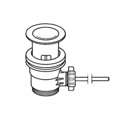 Desagüe Automático Abs Lavabo Bidet Tapón Pequeño Completo Con Varilla Y Pomo – 47400 – Galindo