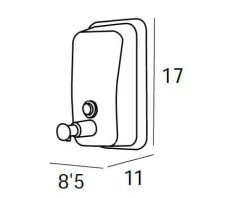Dosificador Pared Acero Inox. – Cromo Modelo Varios – 2591002 – Manillons Torrent