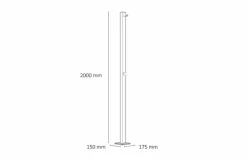 Ducha Jardin Accionamiento Mediante Pulsador. PRESTO Columna Ducha Inox – Col20007 – Presto Iberica