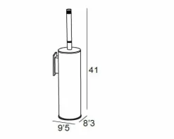 Escobillero Adh. Pared – Cromo/Oro Modelo Carmen – 6667003 – Manillons Torrent