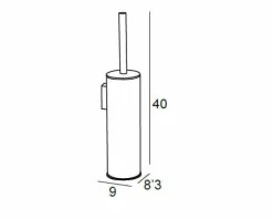 Escobillero De Pared – Cromo Modelo Iris – 6807002 – Manillons Torrent