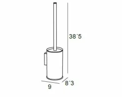 Escobillero De Pared – Cromo Modelo Bassic – 1407002 – Manillons Torrent