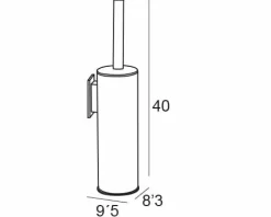 Escobillero De Pared – Cromo Modelo Luxor – 2167002 – Manillons Torrent