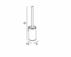 Escobillero De Pared – Cromo Modelo Eco – 1707002 – Manillons Torrent