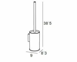 Escobillero De Pared – Negro Mate Modelo Bassic – 1407081 – Manillons Torrent