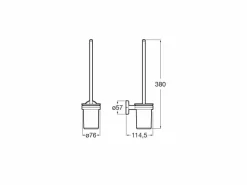 Escobillero De Pared (Posibilidad De Instalación Mediante Tornillería O Adhesivo) – Twin – Roca – A816715001