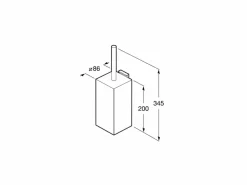 Escobillero De Pared (Posibilidad De Instalación Mediante Tornillería O Adhesivo) – Rubik – Roca – A816851024