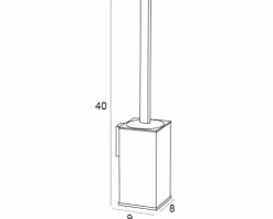 Escobillero Pared – Cromo Modelo Cristal – 6907002 – Manillons Torrent