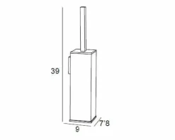 Escobillero Pared – Cromo Modelo Lys – 6707002 – Manillons Torrent