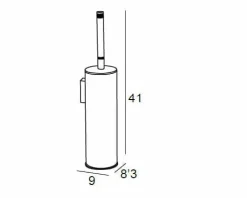 Escobillero Pared – Cromo/Oro Modelo Carmen – 6627003 – Manillons Torrent