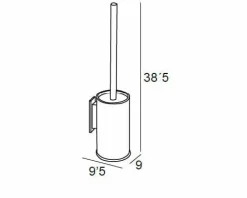 Escobillero Pared – Negro Mate Modelo Sole – 1467081 – Manillons Torrent