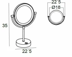 Espejo Aumento 5X A Pilas – L.Envej. Modelo Combis – 6250011 – Manillons Torrent