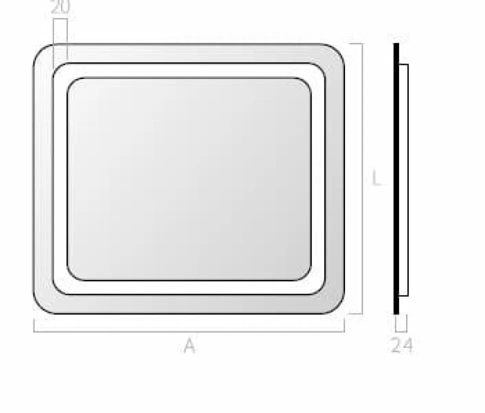 Espejo Con Luz Frontal Proyectada Perimetralmente Modelo Libra – DecorBath