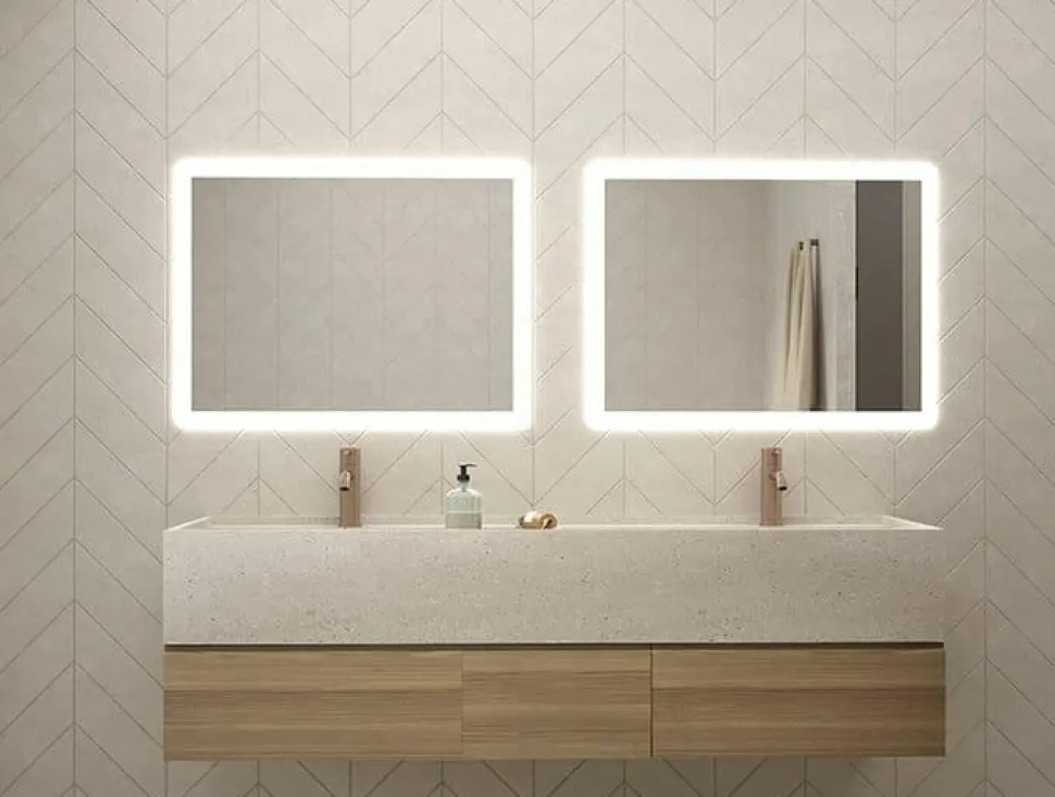 Espejo Con Luz Frontal Proyectada Perimetralmente Modelo Sirius – DecorBath