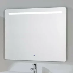 Espejo Cuadrado Con Luz Frontal Franja Superior Con Sensor Touch De Encendido Y Bluetooth – Muebles Jumar