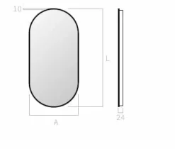 Espejo En Capsula Retroiluminado Perimetralmente Modelo Feyre – DecorBath