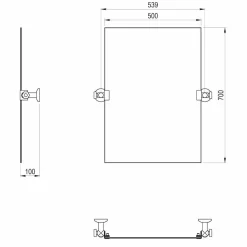 Espejo Reclinable Luxcover 240 Mármol Blanco – PrestoEquip – Mb240