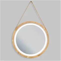 Espejo Redondo Con Luz Frontal Perimetral Modelo Junco – DecorBath