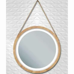 Espejo Redondo Con Luz Frontal Perimetral Modelo Junco – DecorBath