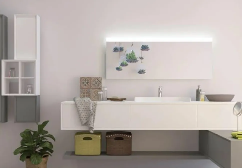 Espejo Retroiluminado Con Luz Frontal Superior Modelo Araban – DecorBath