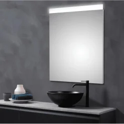 Espejo Retroiluminado Con Luz Frontal Superior Modelo Araban – DecorBath