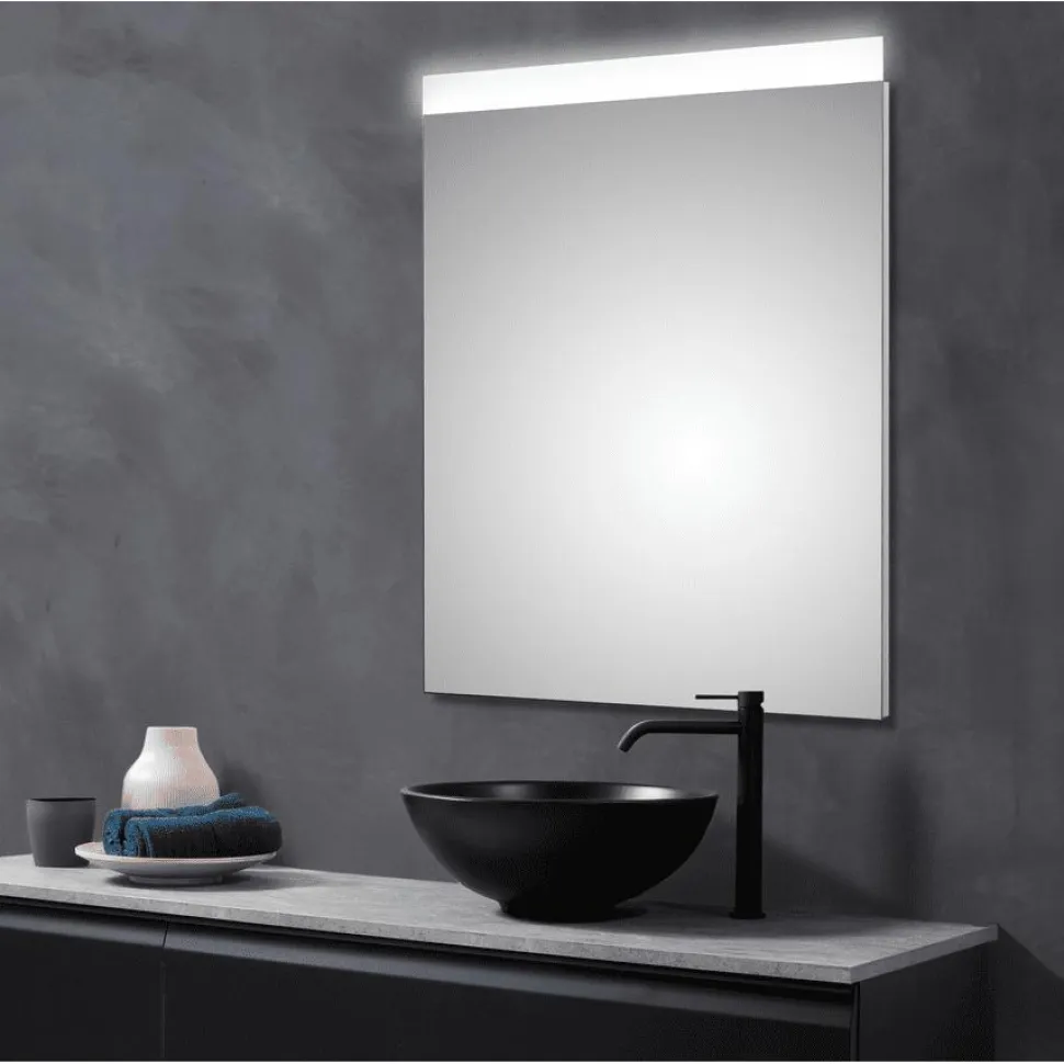Espejo Retroiluminado Con Luz Frontal Superior Modelo Araban – DecorBath