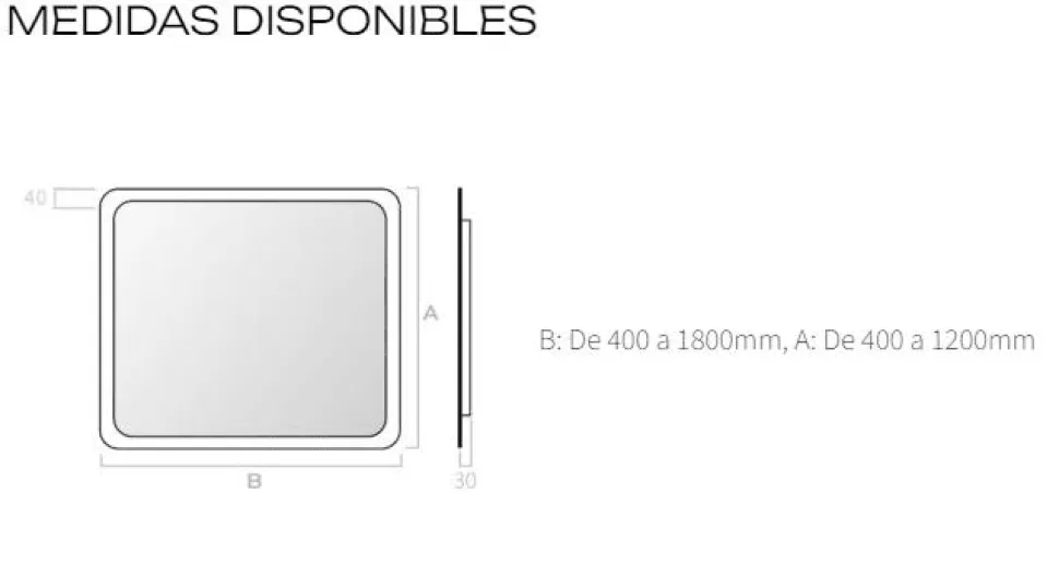 Espejo Retroiluminado Con Luz Proyectada Frontal Y Perimetralmente Por Detrás Modelo Hydro Plus – DecorBath