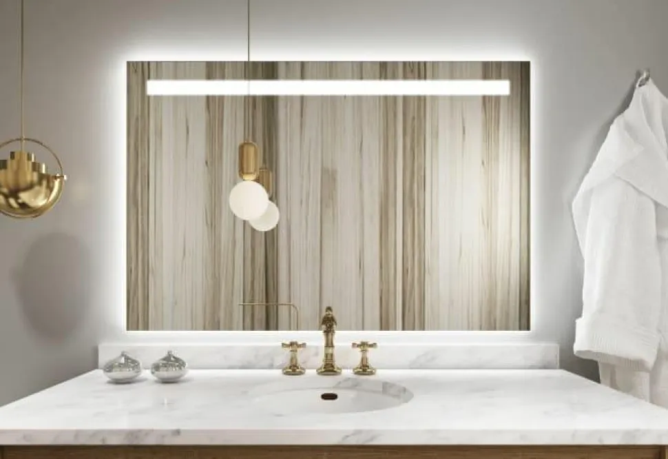 Espejo Retroiluminado Con Luz Frontal Y Perimetral Por Detrás Modelo Atlantico – DecorBath