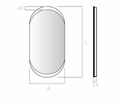 Espejo Retroiluminado Y Luz Frontal Proyectada En La Parte Superior E Inferior Modelo Nixon – DecorBath