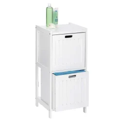 Estantería Con 2 Cajones, Madera, Blanco, 36x36x76 Cm – Oslo – Wenko