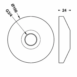 Florón Para Excéntricas Especiales Ø 100 Mm Acabado Cromo – 9134788 – Tres Grifería