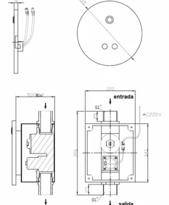 Fluxor Inodoro Electrónico Con Opcion Manual, Instalación Empotrada – 07292.B – Nofer