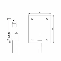Fluxor Inodoro Por Sensor Accionamiento Mediante Sensor. PRESTO Kit De Transformación 1000 A Elec Sin Pulsador – 79810 – Presto Iberica