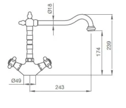 Fregadera 1866 Estilo Cocinas Colección COCINAS 960799 – GRB Mixers