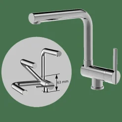 Fregadera Monomando Abatible Caño Forma Estilo Cocinas Colección COCINAS 535900 – GRB Mixers