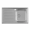 Fregadero De 1 Cubeta De Acero Inoxidable Y Escurridor A La Izquierda 900x490x160 Mm – Victoria – Roca – A874901A01