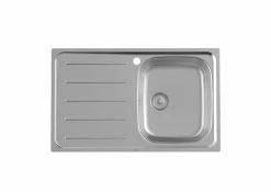 Fregadero De 1 Cubeta De Acero Inoxidable Y Escurridor A La Izquierda 900x490x160 Mm – Victoria – Roca – A874901A01