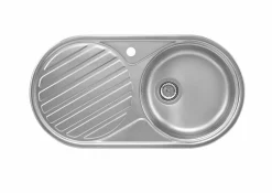 Fregadero De 1 Cubeta De Acero Inoxidable Y Escurridor A La Izquierda – Duo – Roca – A870940845
