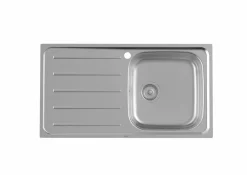 Fregadero De 1 Cubeta De Acero Inoxidable Y Escurridor A La Izquierda 800x490x160 Mm – Victoria – Roca – A874801A01