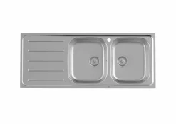 Fregadero De 2 Cubetas De Acero Inoxidable Y Escurridor A La Izquierda – Victoria – Roca – A874121A01