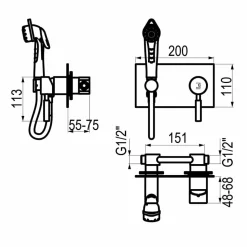 Grifería Bidet – Theo City – 8647500 – Galindo