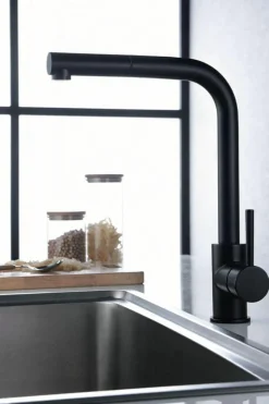 Grifería De Cocina Malta Negro Mate – GCE006/NG – Imex