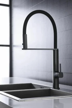 Grifería De Cocina Menorca Negro Mate – GCE019/NG – Imex