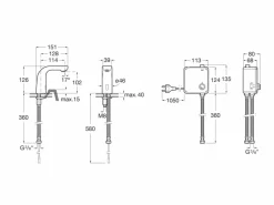 Grifería Electrónica Sensor Para Lavabo Agua Premezclada – L20-E – Roca – A5A5509C00