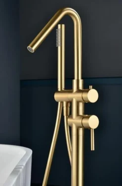 Grifería Monomando Exenta De Bañera Córcega Oro Cepillado – BBECO1/OC – Imex